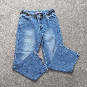 Cosmopolitan jeans wear vintage denim size 8P embroidered waist Y2K